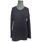 CATHERINE MALANDRINO Black Crewneck Sweater Drop Shoulder Women Size M EXC