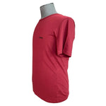 BOSS Hugo Boss Stretch Cotton Red T-Shirt Embroidered Logo Crew Neck Large NWOT