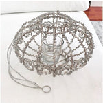 Barreveld Intl Luxury Chandelier Crystal Candle Holder Silver Art Deco NIB