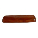 Vintage Hand Carved Mahogany Wood 4 Compartment Serving Tray 19.5" Condiment VG