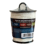 SecureLine Diamond Braid Nylon Rope 1/8" x 40' White with Winder SEALED New