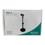 Movo TMC-5 Heavy Duty Desktop Microphone Stand Weighted Round Base Black