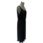 NY Collection Women's Black Jeweled Shoulder Maxi Dress XL Sleeveless Evening