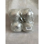 Mirror Disco Ball Set 4 Pack Silver Hanging Party DJ Light Decoration NIP