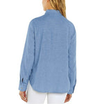 Orvis Womens Linen Blend Button Up Shirt Light Blue Long Sleeve Size M NWT
