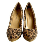 WILD DIVA Leopard Print Brown Black High Heel Pumps Sandals Women's Size 6 NIB