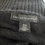 SAKS FIFTH AVENUE Black Turtleneck Bodycon Midi Dress Long Sleeve Size XS NWT