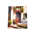 Tuscan Summer Framed Canvas Art 20x24” Italian Building Oil Painting Wall Decor