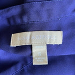 Banana Republic Women's Blue Long Sleeve Button Front Blouse Sz S VG