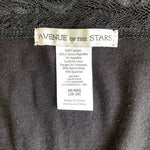 Avenue of the Stars Off Shoulder Black Lace Blouse Plus Size 4X 26-28 Cotton EXC