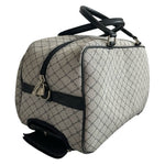 Pierre Cardin Wheeled Duffel Bag Grey Black Rolling Carry-On Travel Luggage
