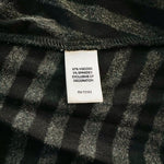 Cable & Gauge Women's Asymmetrical Stripe Sweater Tunic M Black Grey 30" VG