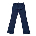 CHAPS Navy Blue Cotton Jeans Women Size 8 Regular Fit Zip Front 30" Inseam VG