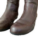 Clarks Women’s Brown Leather Riding Boots Zip Side Flat Size 6