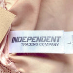 Independent Trading Co. Women's Pink Cropped Windbreaker L 1/4 Zip Hood NWT