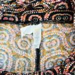 LuLaRoe Leggings One Size Orange Black Geometric Cropped 27.5" Inseam Very Good