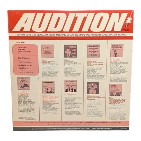 LP Audition Autumn 1965 Vinyl Record