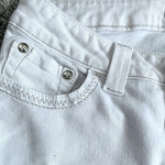 Lee Platinum Label Women's White Bootcut Jeans 14 Midrise Crystal Embellished VG