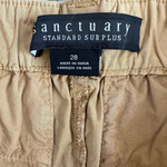 SANCTUARY Switchback Rolled Shorts Size 28 Tan High Rise Cotton Bermuda NWT