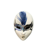 Venice Mask Pin Brooch 1.25"x0.75" Porcelain Metal Multicolor Italy Collectible