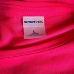 Sport-Tek Women's Welcome to Varsity Graphic Tee L Neon Pink 100% Polyester