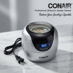 Conair JC35B Professional Digital Ultrasonic Jewelry Eyeglass Cleaner Silver VG