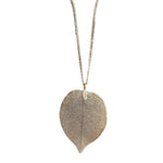 Women's Double Strand Silver Tone Dainty Leaf Pendant Necklace 18" Openwork VG