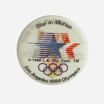 Vintage 1984 Los Angeles Olympics Sam Eagle Flicker Pin 2.25" Pinback Button VG