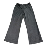 White House Black Market Contour Tweed Wide Leg Pants 10R Black Gray Lined EXC