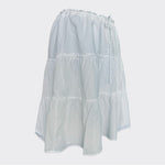 Merona Women’s White Cotton Tiered Midi Skirt Ruffled Knee-Length Size M