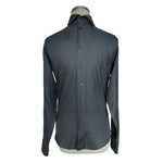 ZARA Black 100% Cotton Textured Slim Fit Button Down Long Sleeve Dress Shirt S