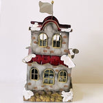 Vintage Santa Claus Village Precinct Building 8" Hand-Painted Christmas VG