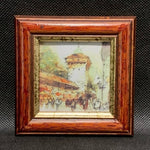 Krakow Poland Watercolor Wood Frame Postcard Reproduction Souvenir Multicolored