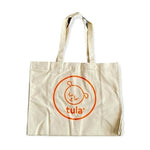 NWOT Teddy Bear Print Linen Shopping Tote Bag Cream Orange Multi-Purpose