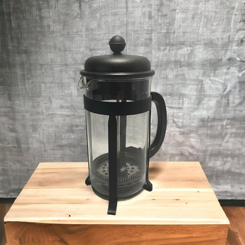 Vintage BODUM French Press 8 Cup 34oz Stainless Steel Glass Coffee Maker VG