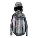 DC Gray Pink Snowboarding Ski Jacket Womens Winter Hooded Puffer 5K Waterproof L
