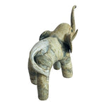Vintage Crushed Oyster Shell Elephant Figurine Handmade Folk Art 9.5" VG