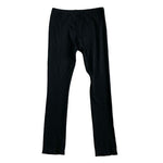 White House Black Market Women's Black Ponte Leggings M Ankle Slit Pull On VG