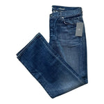 7 FOR ALL MANKIND Blue Denim Cotton Relaxed Fit Straight Leg Men Jeans 36x34 NWT